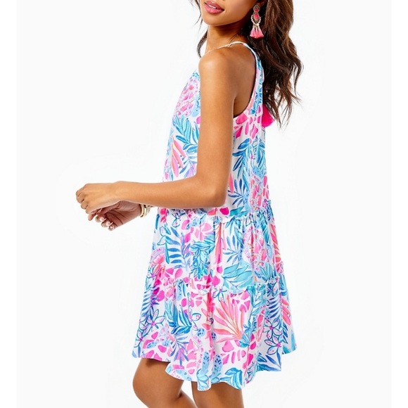 Lilly Pulitzer Dresses & Skirts - Lilly Evalyn Dress Resort White Rainforest Retreat Medium